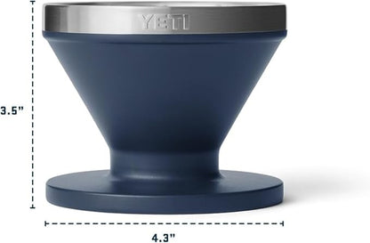 YETI Pour Over Coffee Maker Accessory Ramblers, Designed for Perfect Coffee Extraction Anywhere, Stainless Steel, fits any V60 Filter, Cape Taupe