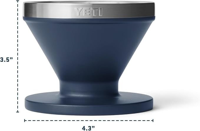 YETI Pour Over Coffee Maker Accessory Ramblers, Designed for Perfect Coffee Extraction Anywhere, Stainless Steel, fits any V60 Filter, Cape Taupe