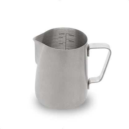 watchget Stainless Steel Milk Frothing Pitcher 12oz/350ml - Espresso Steaming Pitcher for Cappuccino, Latte Art, Coffee Machine Accessories Milk Jug Coffee Frother Cup, Matte Vintage