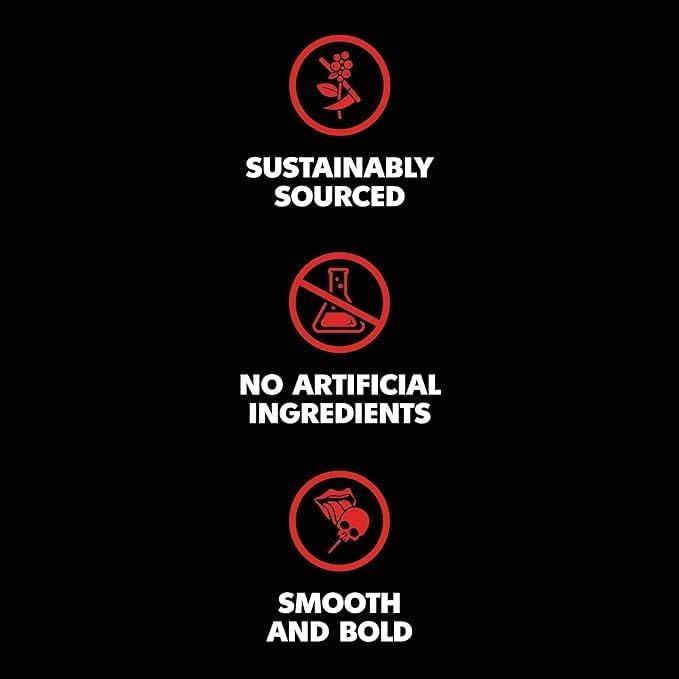 Death Wish Coffee, Organic and Fair Trade, Light Roast Coffee Pods (30 Count)