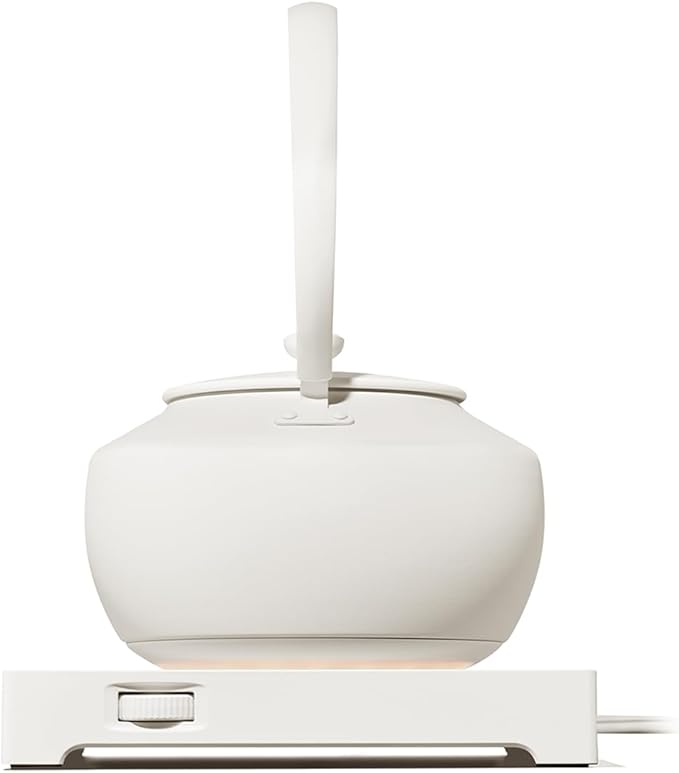 BALMUDA MoonKettle | Electric Kettle with Temp Control (122°F - 212°F) | HOLD & Keep Warm | 900ml (30 fl oz) | Soothing Ambient Light & Sound | Precision Pour Spout | White