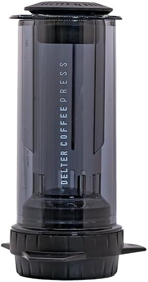 Delter Coffee Press Smoked Grey Edition with Metal Filter Included