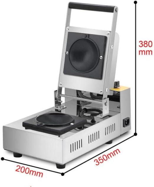 Commercial Ice Cream Burger Maker, 1000W Electric Burger Waffle Cone Maker Machine, 110V Ice Cream Sandwich Maker with Non-stick Baking Tray, Gelato Panini Press for Bakeries Restaurants Home