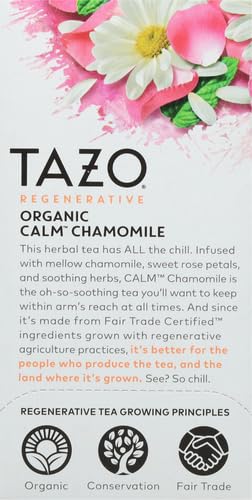 TAZO Calm Chamomile Herbal Tea Bags, Caffeine Free Blend, 16 Total Tea Bags