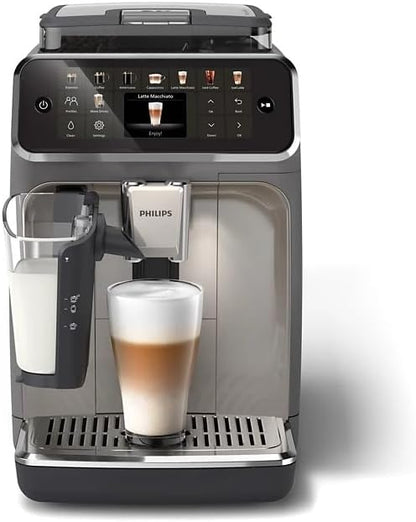 PHILIPS Series 5500 LatteGo Fully Automatic Espresso Machine | 20 beverages | Grey Chromed | EP5544/90 | (Renewed)