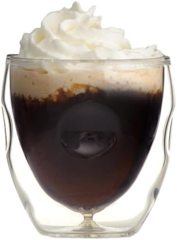 Ozeri Moderna Artisan Series Double Wall Beverage and Espresso Shot Glasses, 2-Ounce, Set of 2