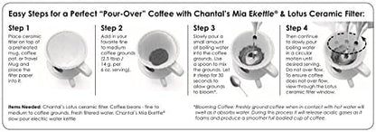 Chantal "Lotus" ceramic pour over coffee dripper, 8 ounces, White