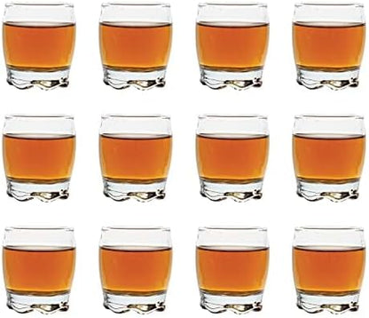 Vikko 2.75 Ounce Shot Glasses, Set of 12 Small Liquor and Spirit Glasses, Durable Tequila Bar Glasses For Alcohol and Espresso Shots, 12 Piece Shooter Glass Set