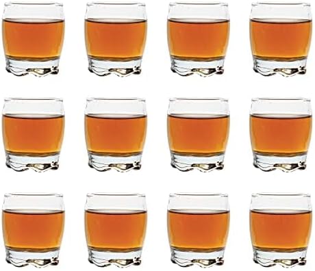Vikko 2.75 Ounce Shot Glasses, Set of 12 Small Liquor and Spirit Glasses, Durable Tequila Bar Glasses For Alcohol and Espresso Shots, 12 Piece Shooter Glass Set