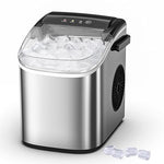 Load image into Gallery viewer, Portable Bullet Ice Maker Machine, One-Click Operation Ice Machine 34LBS/24Hr Production, 6-8 Minutes Quick Ice Making, 1.2L Water Tank, Silver