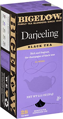 Bigelow Darjeeling Blend Tea 28-Count Boxes (Pack of 6) Full Caffeine Premium Black Tea Bold and Antioxidant-Rich Full Caffeine Black Tea in Foil-Wrapped Bags