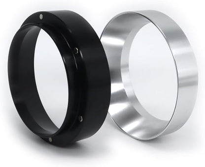 1pc Espresso Dosing Funnel 51/53/58mm Coffee Dosing Ring Aluminum Espresso Distribution Coffee Tool For Home Coffee Bar Shop College Dorm Room Apartment Essential Coffee Accessories (51mm, Black)
