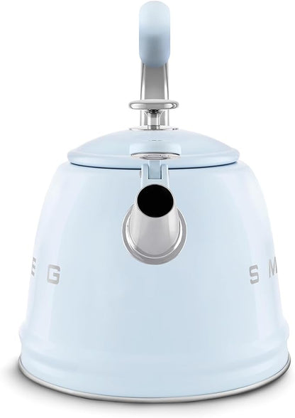 SMEG Retro Stovetop Whistling Kettle – 2.4Q (Pastel Blue)