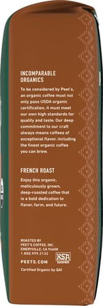 Load image into Gallery viewer, Peet's Coffee, USDA Organic Dark Roast Ground Coffee - French Roast 36 Ounces (2 Bags of 18 Ounces)