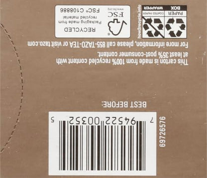 TAZO Organic Earl Grey Tea Bags, Black tea with Caffeine, 16 Total Tea Bags (Pack of 2)