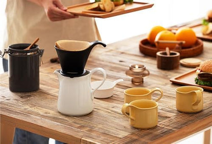 Zero Japan - Bee House Pour Over Coffee Dripper - Lead-Free & Cadmium-Free Ceramic Coffee Maker with Elegant Peek Hole, Drip Cone Brewer Coffee Gift, Brewing Accessories - Antique Green, Standard Size