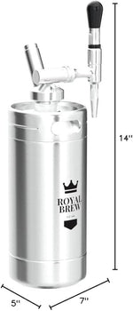 Load image into Gallery viewer, The Original Royal Brew Nitro Cold Brew Coffee Maker - Gift for Coffee Lovers - 128 oz Extra Large Home Keg, Nitrogen Gas System Coffee Dispenser Kit