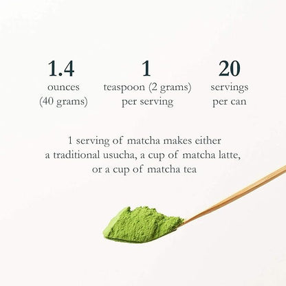 Naoki Matcha Chiran Harvest Masters Collection Matcha – Authentic Japanese Ceremonial Grade Matcha Green Tea Powder from Kagoshima, Japan (40g / 1.4oz)