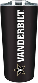 Load image into Gallery viewer, Campus Colors NCAA Stainless Steel Tumbler perfect for Gameday - 18 oz - Double Walled - Keeps Drinks Perfectly Insulated (Vanderbilt Commodores - Black)