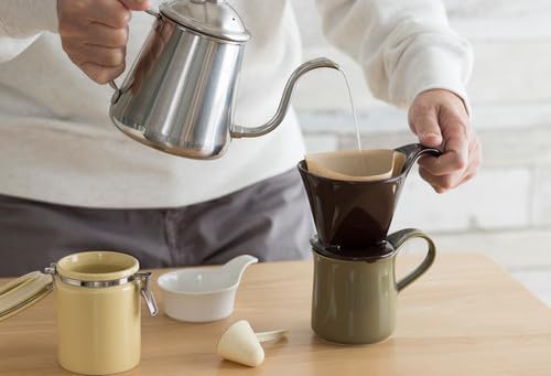 Zero Japan - Bee House Pour Over Coffee Dripper - Lead-Free & Cadmium-Free Ceramic Coffee Maker with Elegant Peek Hole, Drip Cone Brewer Coffee Gifts, Brewing Accessories - Ice Blue, Standard Size