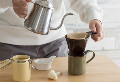 Zero Japan - Bee House Pour Over Coffee Dripper - Lead-Free & Cadmium-Free Ceramic Coffee Maker with Elegant Peek Hole, Drip Cone Brewer Coffee Gifts, Brewing Accessories - Ice Blue, Standard Size