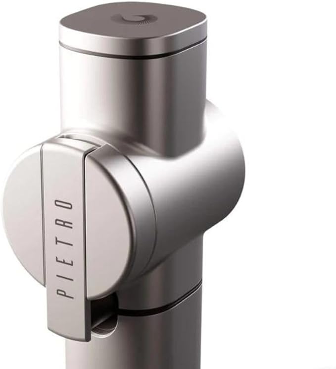 Pietro Manual Coffee Grinder - Made in Italy - By Fiorenzato (Silver)