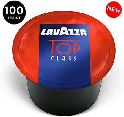 Lavazza Blue Top Class Double Shot Espresso Capsules, Arabica and Robusta Blend, Compatible with Lavazza Classy Machines (100 Capsules)