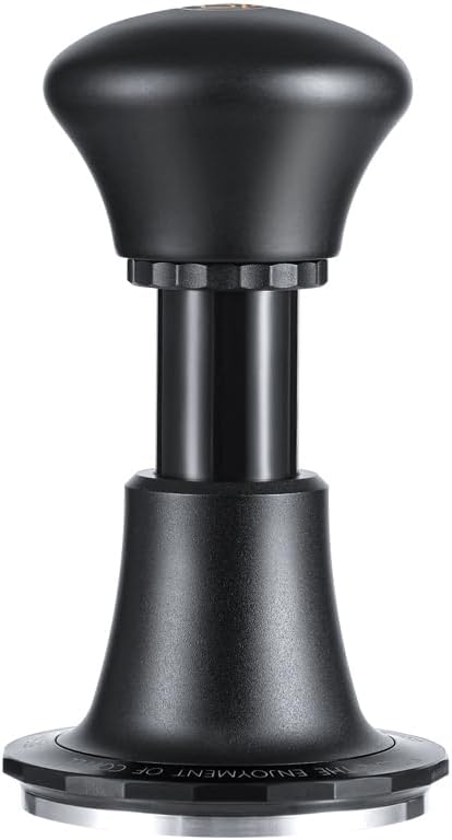 Coffee Expresso Hand Tamper 3 Spring Loaded Calibrated 30lbs Sound Feedback for Espresso Machine 58mm Black