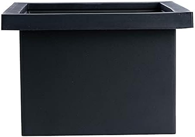 watchget Espresso Knock Box - Built-in Stainless Steel and Silicone Coffee Knock Box Chute, Detachable Rubber Rod, Square Bottomless Waste Bin for Coffee Grounds