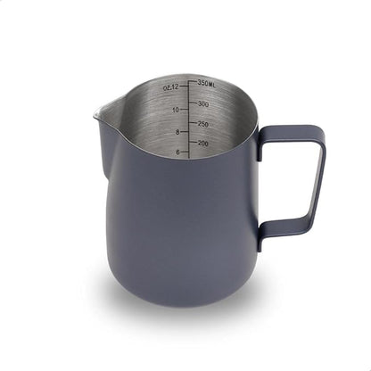watchget Stainless Steel Milk Frothing Pitcher 12oz/350ml - Espresso Steaming Pitcher for Cappuccino, Latte Art, Coffee Machine Accessories Milk Jug Coffee Frother Cup, Blue