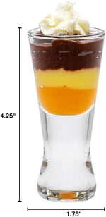 Load image into Gallery viewer, Restaurantware-1.5 Ounce Dessert Shot Glasses, 60 Fine-Blown Appetizer Shot Glasses - Hourglass Silhouette, Serve Shots Or Tasting, Clear Glass Mini Dessert Cups, Heavy Base, For Parties or Weddings