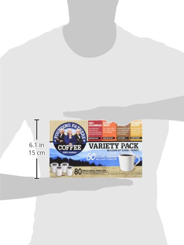 Founding Fathers Coffee Single Serve Pods for Keurig 2.0 K-Cup Brewers, Variety Pack, 80 Count