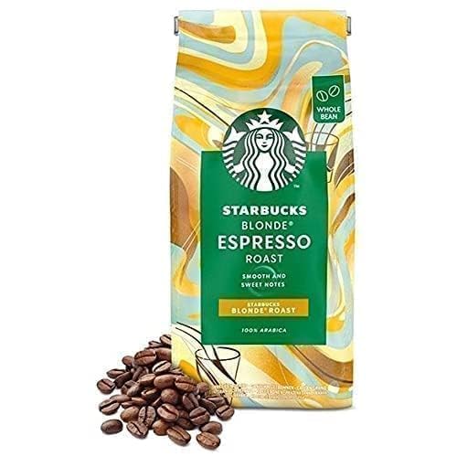Starbucks Blonde Espresso Roast Whole Coffee Beans, 200g