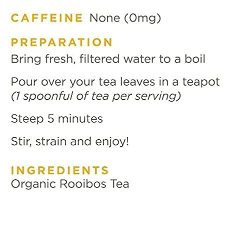 Rooibos Tea -Caffeine Free - Organic - Loose Leaf - Bulk - Non GMO - 96 Servings