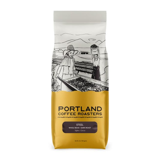 Portland Coffee Roasters, Steel Espresso, Whole Bean, Dark Roast, 32 oz