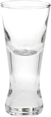 Restaurantware-1.5 Ounce Dessert Shot Glasses, 60 Fine-Blown Appetizer Shot Glasses - Hourglass Silhouette, Serve Shots Or Tasting, Clear Glass Mini Dessert Cups, Heavy Base, For Parties or Weddings