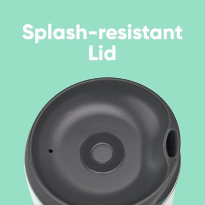 Owala SmoothSip Insulated Stainless Steel Coffee Tumbler, Reusable Iced Coffee Cup, Hot Coffee Travel Mug, Perfect for Cappuccino, BPA Free, 10 oz, Gray (Cloudscape)