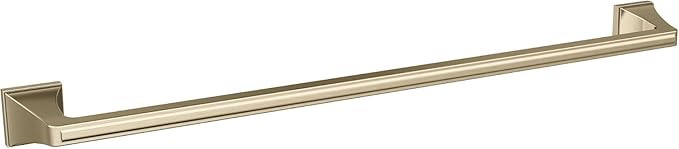 Amerock BH36024BBZ | Golden Champagne Towel Bar | 24 in (610 mm) Towel Rack | Mulholland | Bathroom Towel Holder | Bathroom Hardware | Bath Accessories