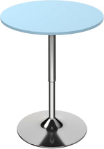 Load image into Gallery viewer, Magshion 23.5" Round Adjustable Height Bar Table, 27.5"-36" Range, 360° Swivel MDF Top Pub Table for Dining, Café, Cocktail, Blue