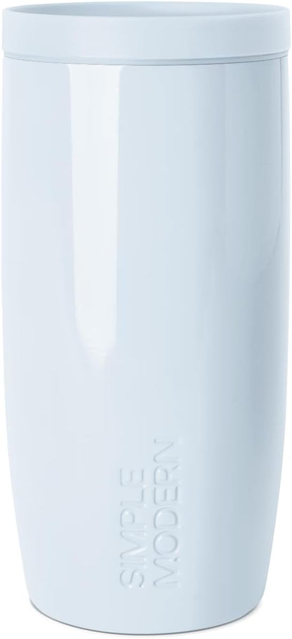 Simple Modern Voyager Signature | 16oz Travel Coffee Mug Tumbler with 360° Lid | Gifts for Women Men | Ceramic-Lined Insulated Stainless Steel Cold Brew Iced Coffee Cup | Ice Melt