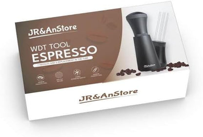 WDT Tool Espresso, WDT Tool, 7 needles 0.35mm with 5 extra, Espresso Distribution Tool, WDT black, Coffee Scoop with Clip 35g, Espresso Tools, Espresso WDT, Espresso WDT Tool,