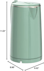 Load image into Gallery viewer, 1.7L Electric Kettle Quiet, Double Wall Hot Water Boiler BPA-Free, Quiet Boil and Cool Touch Tea Kettle, Cordless with Auto Shut-Off &amp; Boil Dry Protection, 1500W Fast Boiling, Green