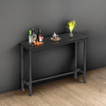Load image into Gallery viewer, Mr IRONSTONE Bar Table, 47" Pub High Top Rectangular Height Sofa Console Dining Coffee Table, for Narrow Space, Living Room, Sturdy Metal Frame, Easy to Set Up, Black