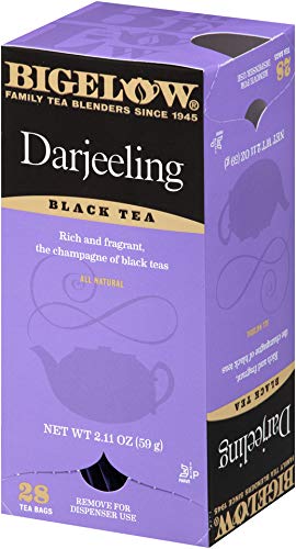 Bigelow Darjeeling Blend Tea 28-Count Boxes (Pack of 6) Full Caffeine Premium Black Tea Bold and Antioxidant-Rich Full Caffeine Black Tea in Foil-Wrapped Bags
