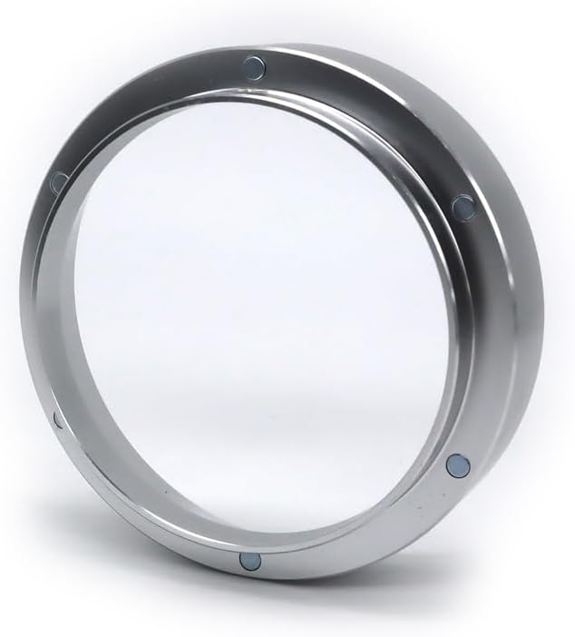 Aluminum Espresso Dosing Funnel - 51/53/58mm Coffee Dosing Ring for Home & Shop - Silvery