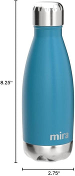 Load image into Gallery viewer, MIRA 12 oz Insulated Water Bottle - Slim Stainless Steel Cola Shape Thermo - Double Wall Hot &amp; Cold Flask (24Hr Cold/12Hr Hot) - Hawaiian Blue