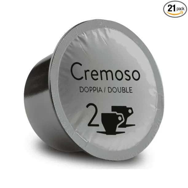 Bristot Cremoso Double Espresso Capsules – Medium Roast – Intense, Creamy, Full-Bodied – 11.2g – Compatible with Lavazza Blue Machines – 50 Count*