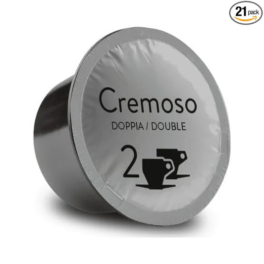 Bristot Cremoso Double Espresso Capsules – Medium Roast – Intense, Creamy, Full-Bodied – 11.2g – Compatible with Lavazza Blue Machines – 50 Count*