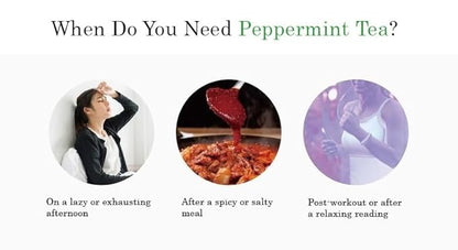 Damtuh Peppermint Tea – 100% Pure Peppermint, Caffeine-Free Herbal Tea, 10 Tea Bags (1g each)