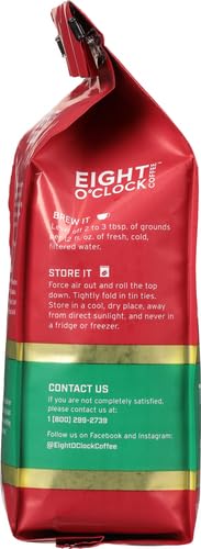 Eight O'Clock Coffee The Original Decaf Ground Coffee, Medium Roast, 12 Ounce (Pack of 1) - Sweet, Fruity, Well Balanced